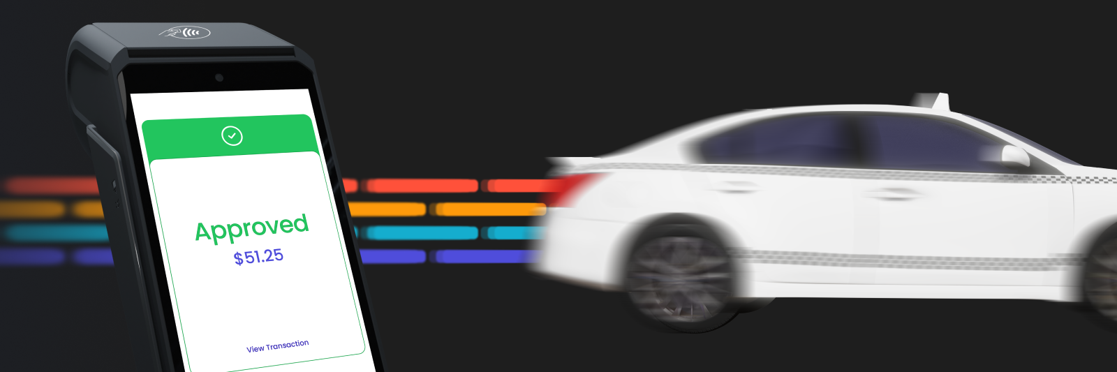 AXIUM DX8000 — Payment approved in taxi